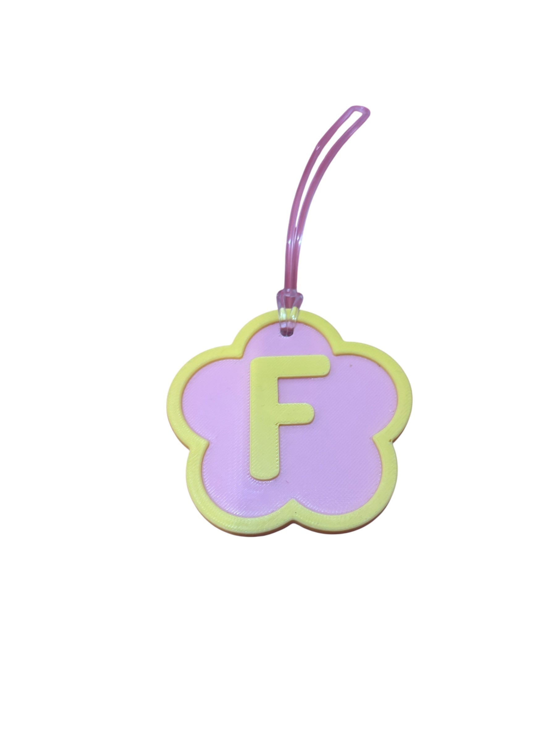 F Flower Name Tag