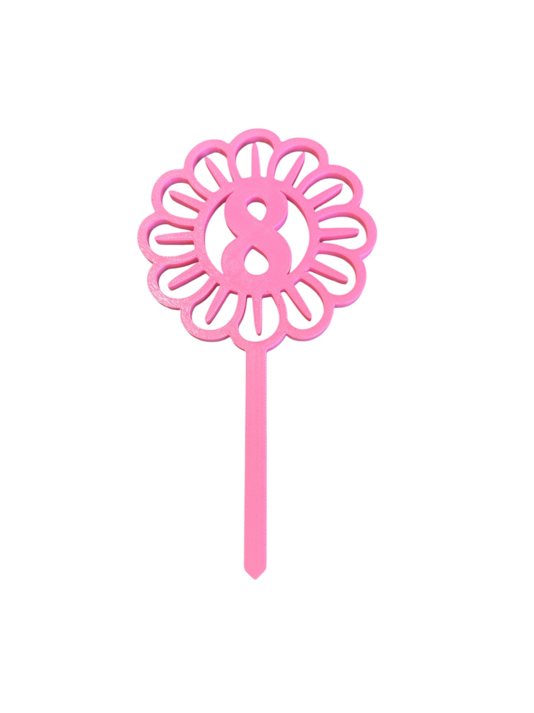 Flower 8 Cake Topper