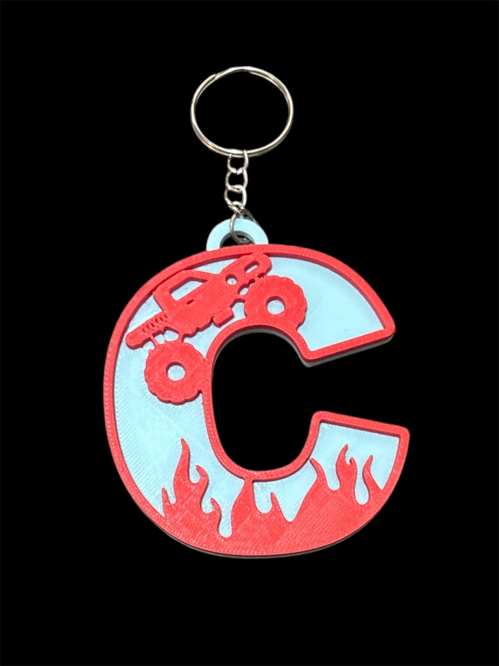 Construction Letter Keyring