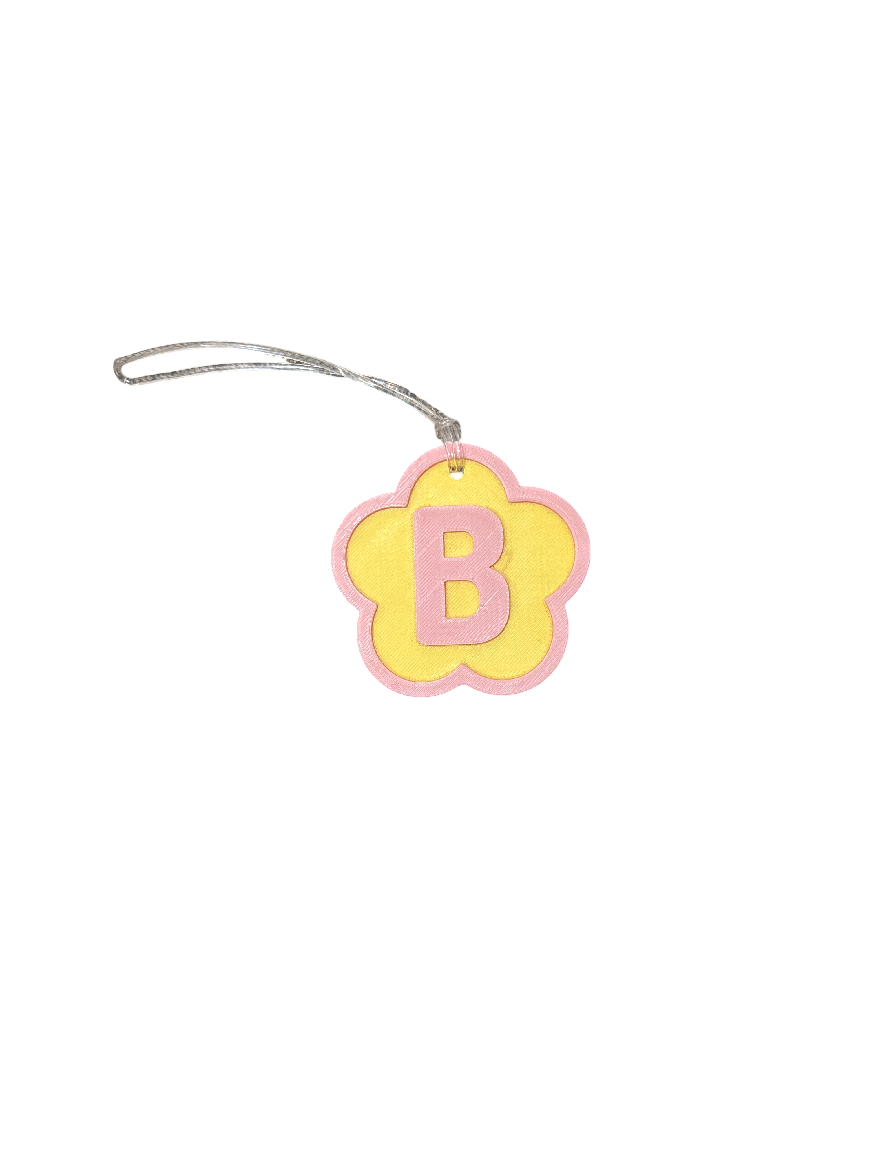 B Flower Name Tag