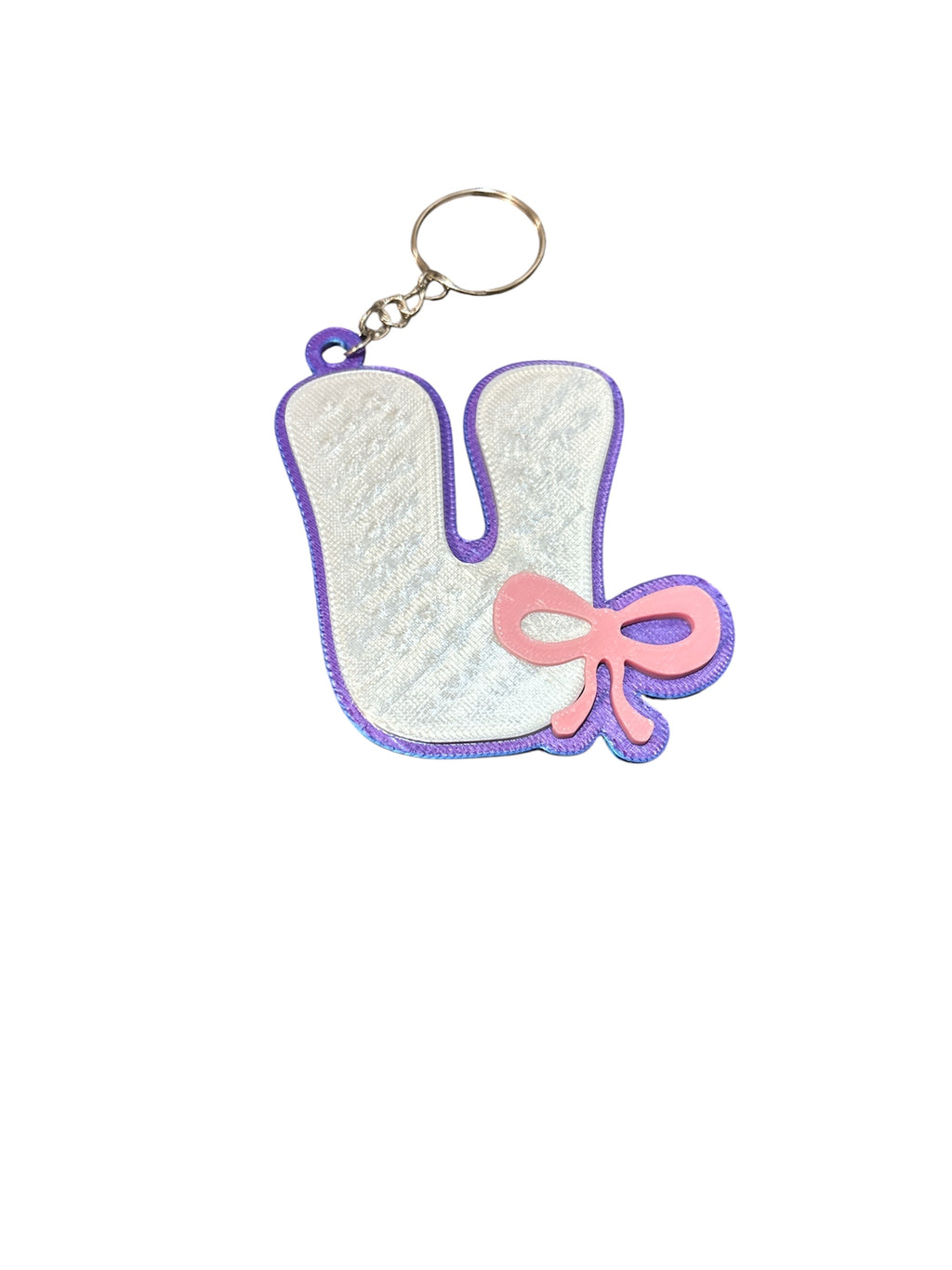 Letter with Bow Keyring